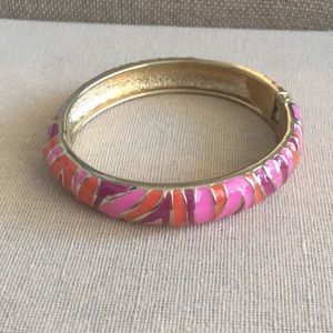 🌟HP!🌟 Enameled Animal Print Hinged Bracelet